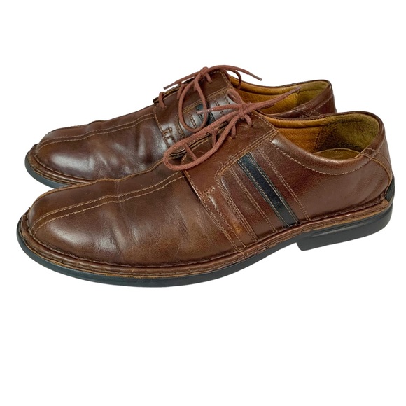 JOSEF SEIBEL Brown & Black Leather Oxfords - Picture 2 of 14